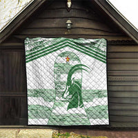 Zimbabwe Rugby Custom Quilt Come On Sables White Version - Wonder Print Shop