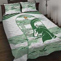 Zimbabwe Rugby Custom Quilt Bed Set Come On Sables White Version - Wonder Print Shop