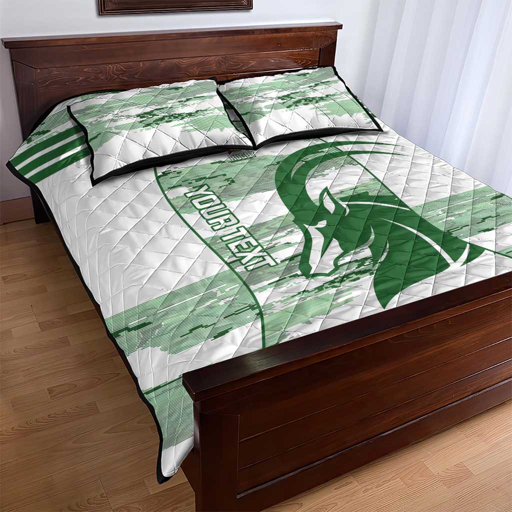 Zimbabwe Rugby Custom Quilt Bed Set Come On Sables White Version - Wonder Print Shop