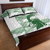 Zimbabwe Rugby Custom Quilt Bed Set Come On Sables White Version - Wonder Print Shop