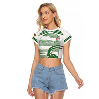 Zimbabwe Rugby Custom Raglan Cropped T Shirt Come On Sables White Version - Wonder Print Shop