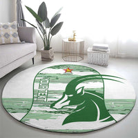 Zimbabwe Rugby Custom Round Carpet Come On Sables White Version - Wonder Print Shop