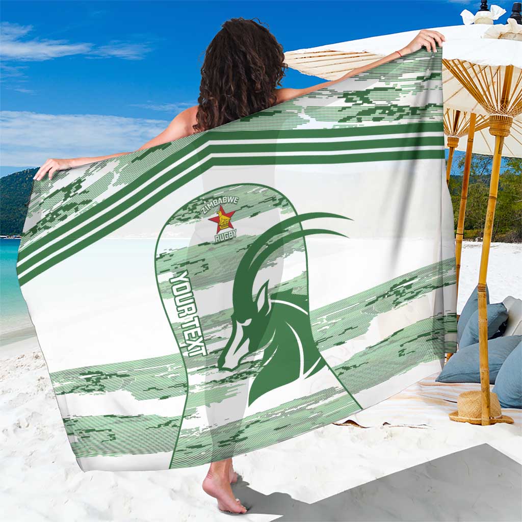 Zimbabwe Rugby Custom Sarong Come On Sables White Version - Wonder Print Shop