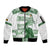 Zimbabwe Rugby Custom Sleeve Zip Bomber Jacket Come On Sables White Version - Wonder Print Shop