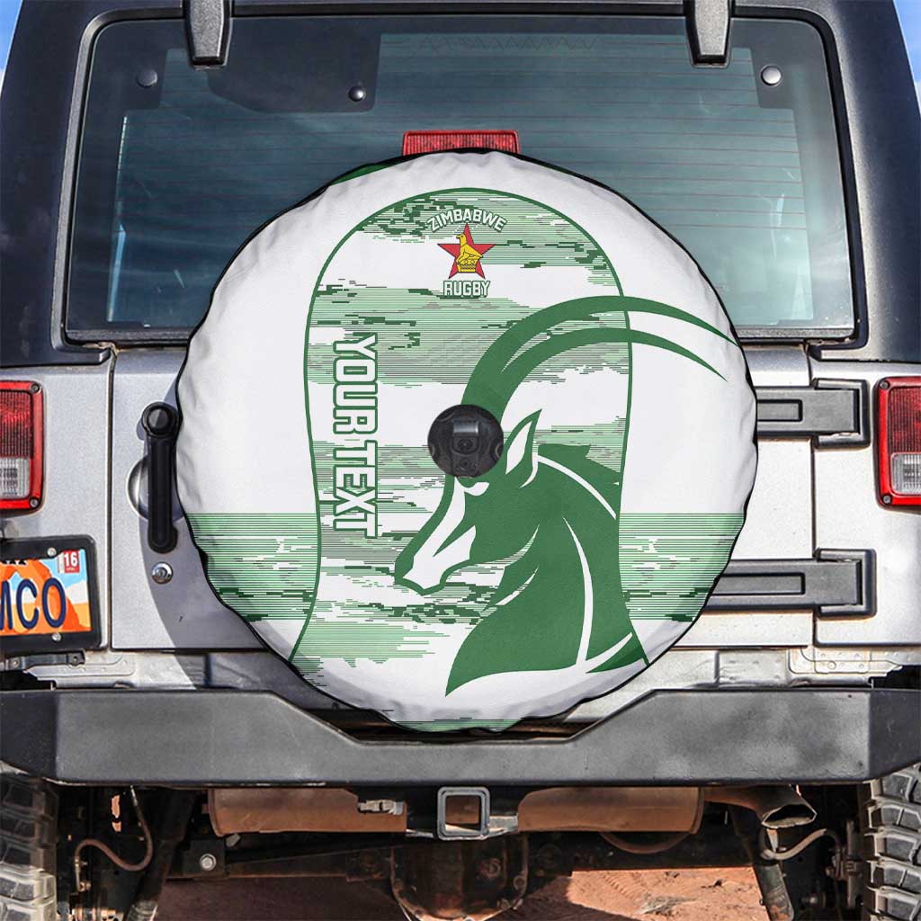 Zimbabwe Rugby Custom Spare Tire Cover Come On Sables White Version - Wonder Print Shop