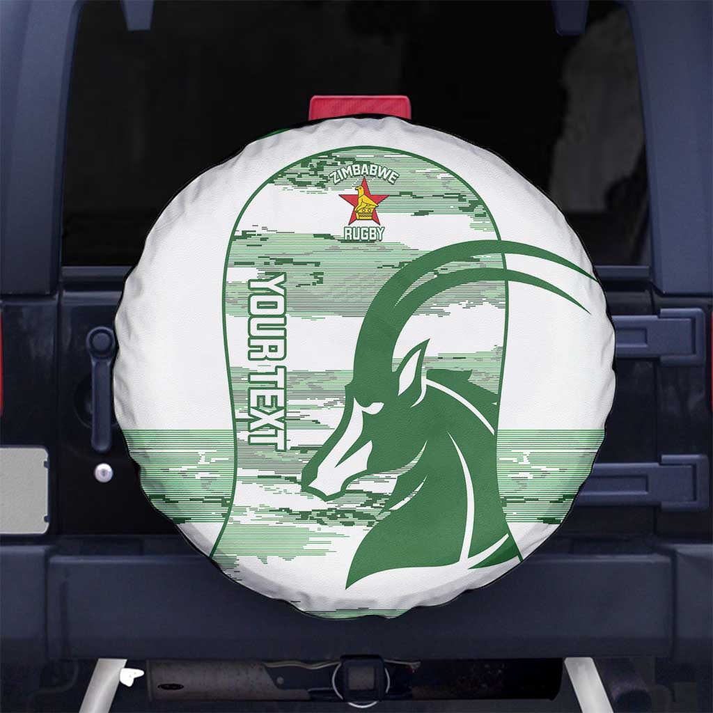 Zimbabwe Rugby Custom Spare Tire Cover Come On Sables White Version - Wonder Print Shop