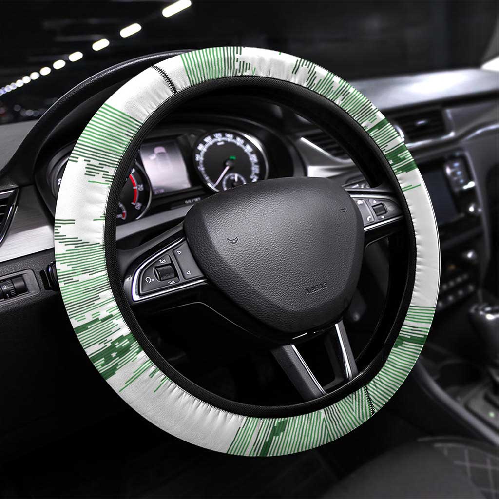 Zimbabwe Rugby Steering Wheel Cover Come On Sables White Version - Wonder Print Shop