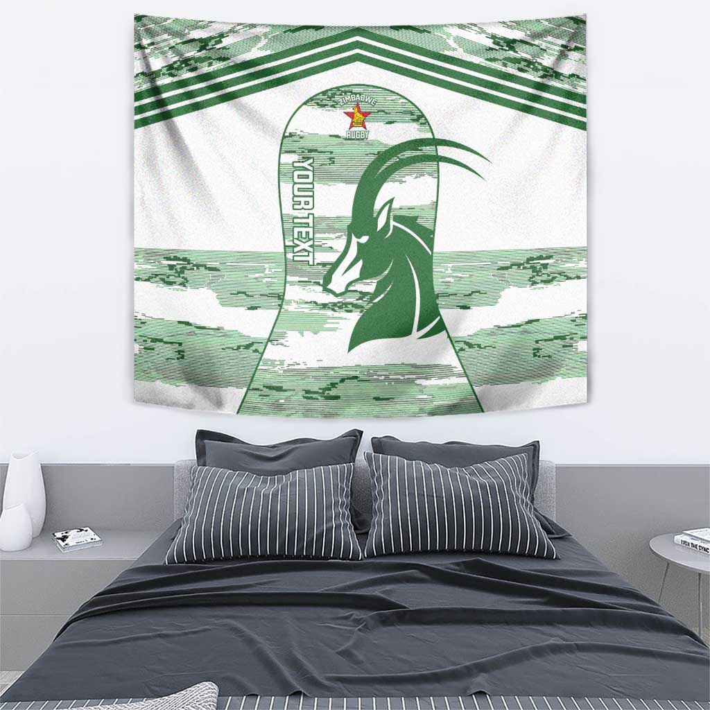 Zimbabwe Rugby Custom Tapestry Come On Sables White Version - Wonder Print Shop