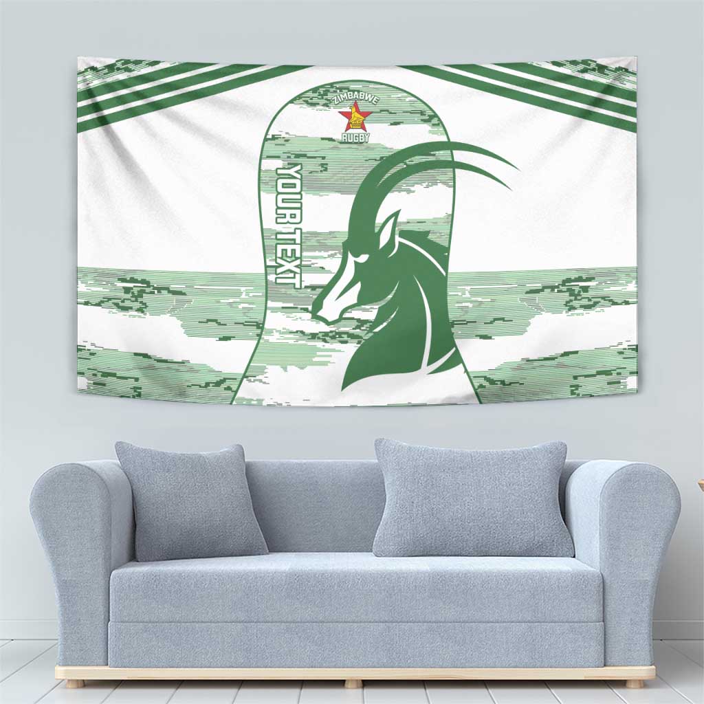 Zimbabwe Rugby Custom Tapestry Come On Sables White Version - Wonder Print Shop