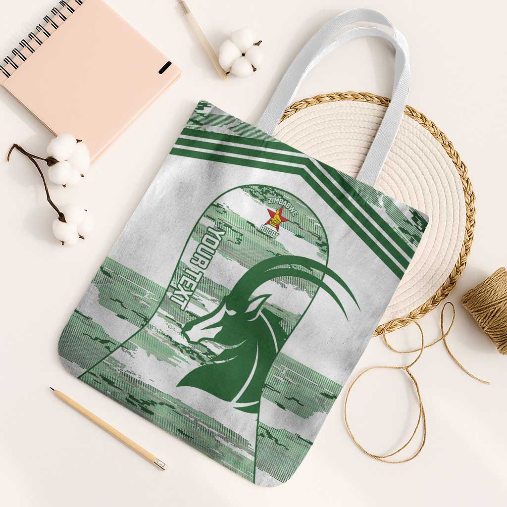 Zimbabwe Rugby Custom Tote Bag Come On Sables White Version - Wonder Print Shop