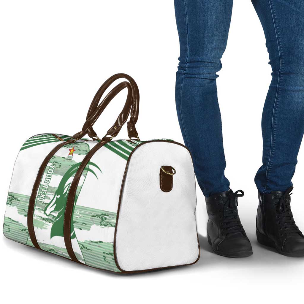 Zimbabwe Rugby Custom Travel Bag Come On Sables White Version - Wonder Print Shop