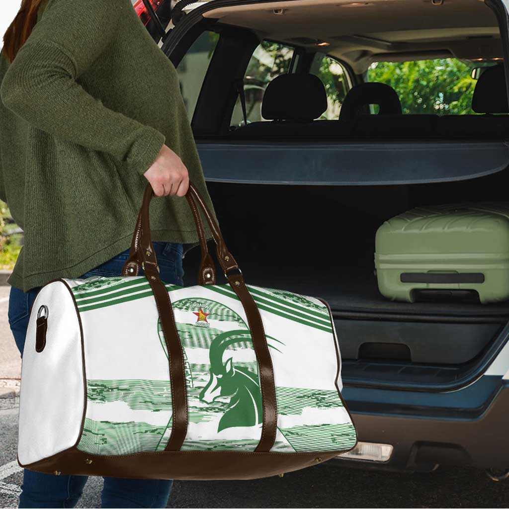 Zimbabwe Rugby Custom Travel Bag Come On Sables White Version - Wonder Print Shop