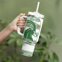 Zimbabwe Rugby Custom Tumbler With Handle Come On Sables White Version - Wonder Print Shop