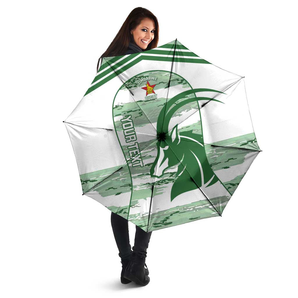 Zimbabwe Rugby Custom Umbrella Come On Sables White Version - Wonder Print Shop