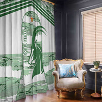 Zimbabwe Rugby Custom Window Curtain Come On Sables White Version - Wonder Print Shop