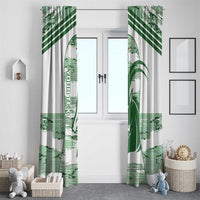 Zimbabwe Rugby Custom Window Curtain Come On Sables White Version - Wonder Print Shop