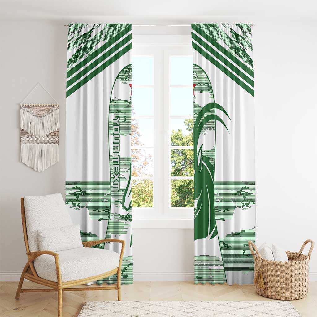 Zimbabwe Rugby Custom Window Curtain Come On Sables White Version - Wonder Print Shop