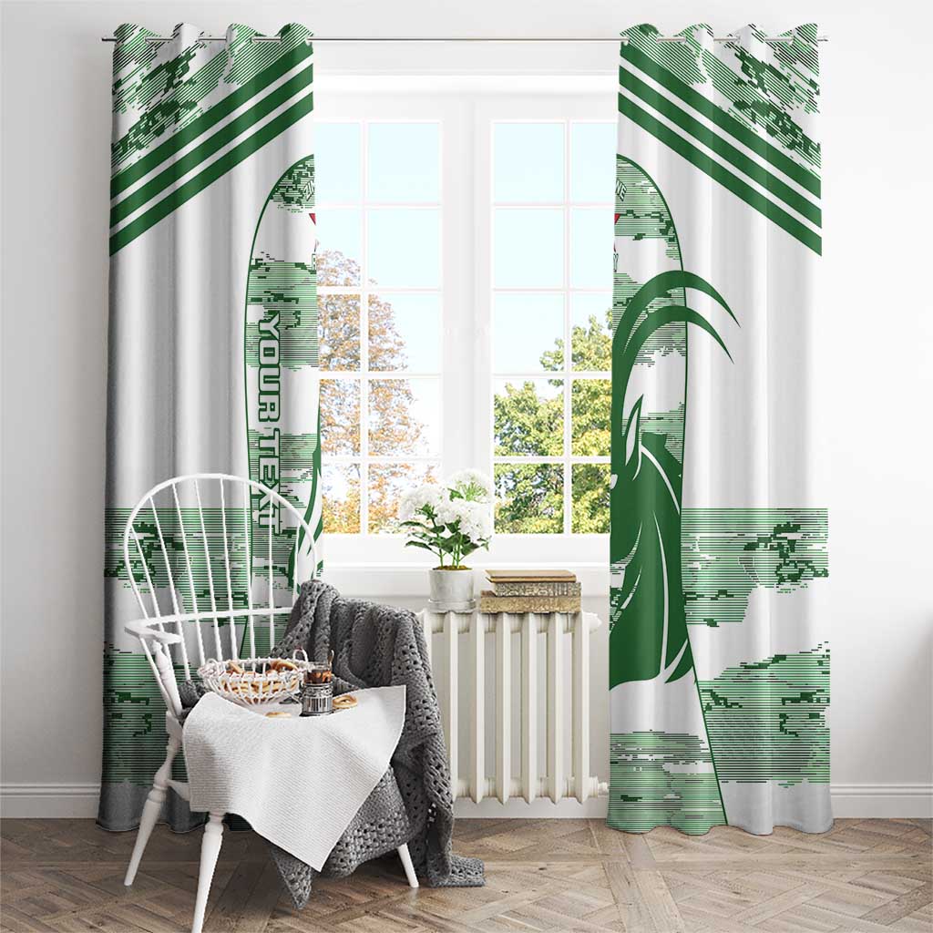 Zimbabwe Rugby Custom Window Curtain Come On Sables White Version - Wonder Print Shop
