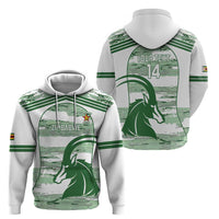 Zimbabwe Rugby Custom Zip Hoodie Come On Sables White Version - Wonder Print Shop