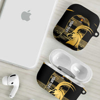 Zimbabwe Rugby Custom AirPods Case Come On Sables Gold Black Version - Wonder Print Shop