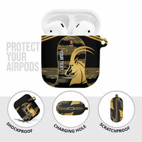 Zimbabwe Rugby Custom AirPods Case Come On Sables Gold Black Version - Wonder Print Shop