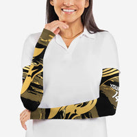 Zimbabwe Rugby Custom Arm Sleeves Come On Sables Gold Black Version - Wonder Print Shop