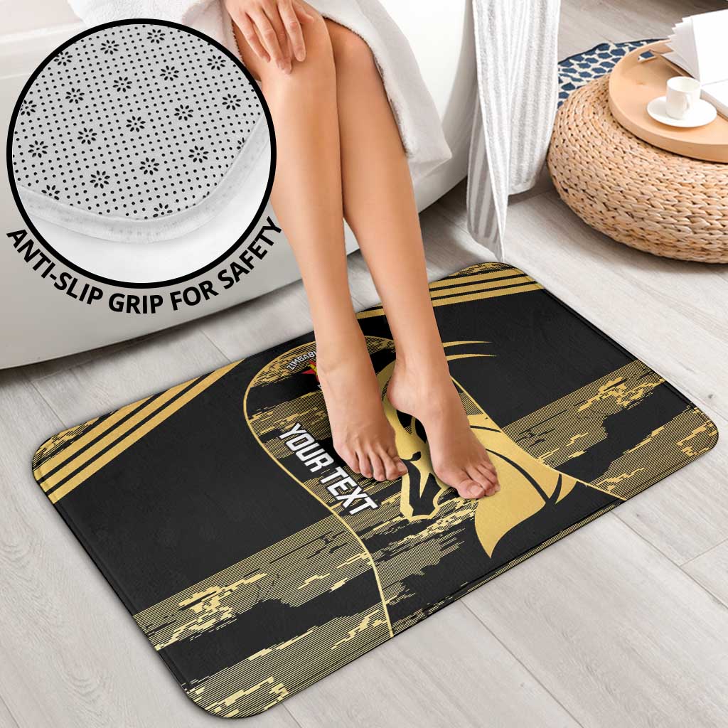 Zimbabwe Rugby Custom Bathroom Set Come On Sables Gold Black Version - Wonder Print Shop