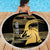 Zimbabwe Rugby Custom Beach Blanket Come On Sables Gold Black Version - Wonder Print Shop