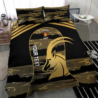 Zimbabwe Rugby Custom Bedding Set Come On Sables Gold Black Version - Wonder Print Shop