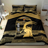 Zimbabwe Rugby Custom Bedding Set Come On Sables Gold Black Version - Wonder Print Shop