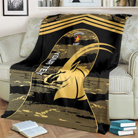 Zimbabwe Rugby Custom Blanket Come On Sables Gold Black Version - Wonder Print Shop