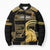Zimbabwe Rugby Custom Bomber Puffer Jacket Come On Sables Gold Black Version - Wonder Print Shop