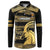 Zimbabwe Rugby Custom Button Sweatshirt Come On Sables Gold Black Version - Wonder Print Shop