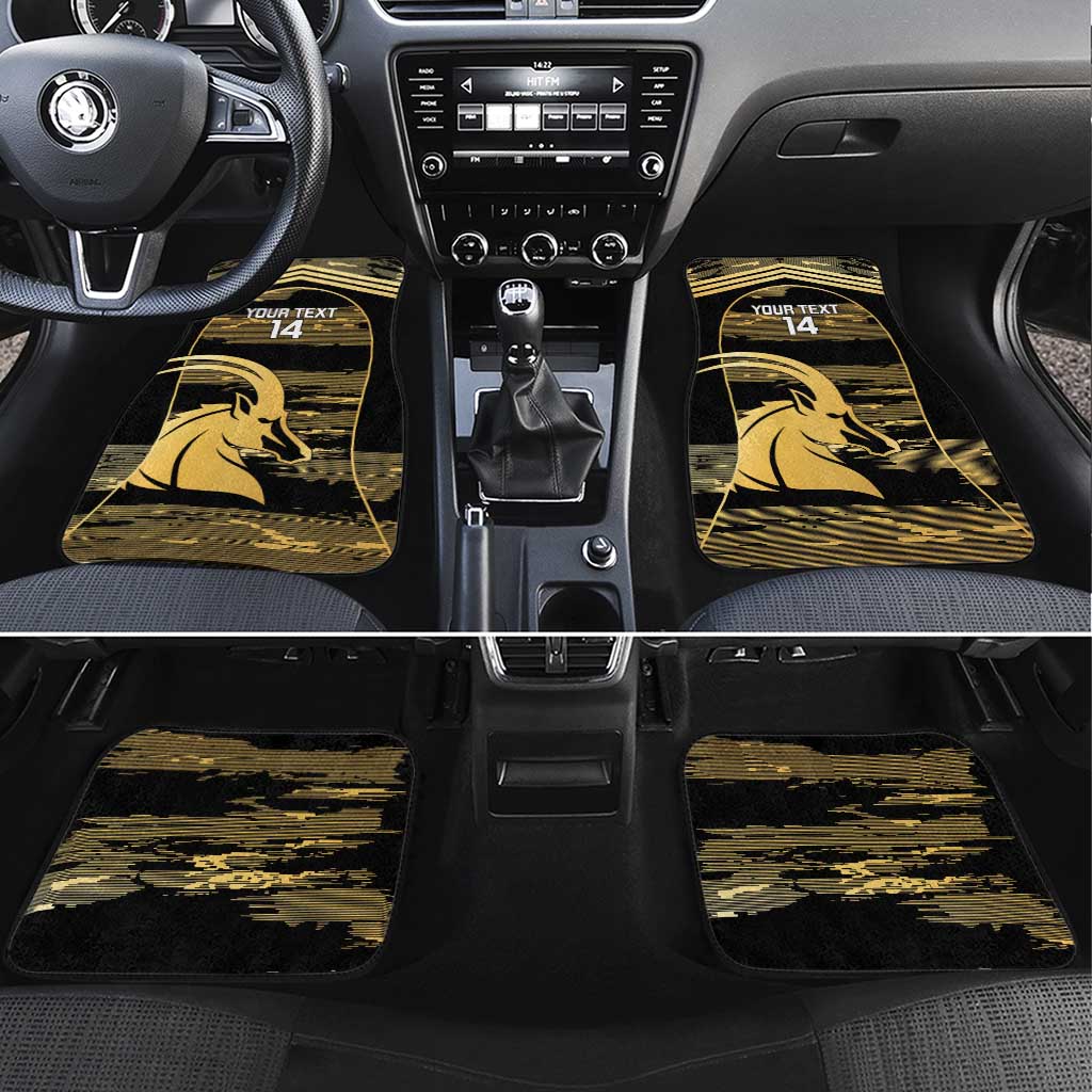 Zimbabwe Rugby Custom Car Mats Come On Sables Gold Black Version - Wonder Print Shop