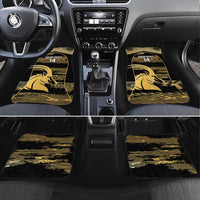 Zimbabwe Rugby Custom Car Mats Come On Sables Gold Black Version - Wonder Print Shop