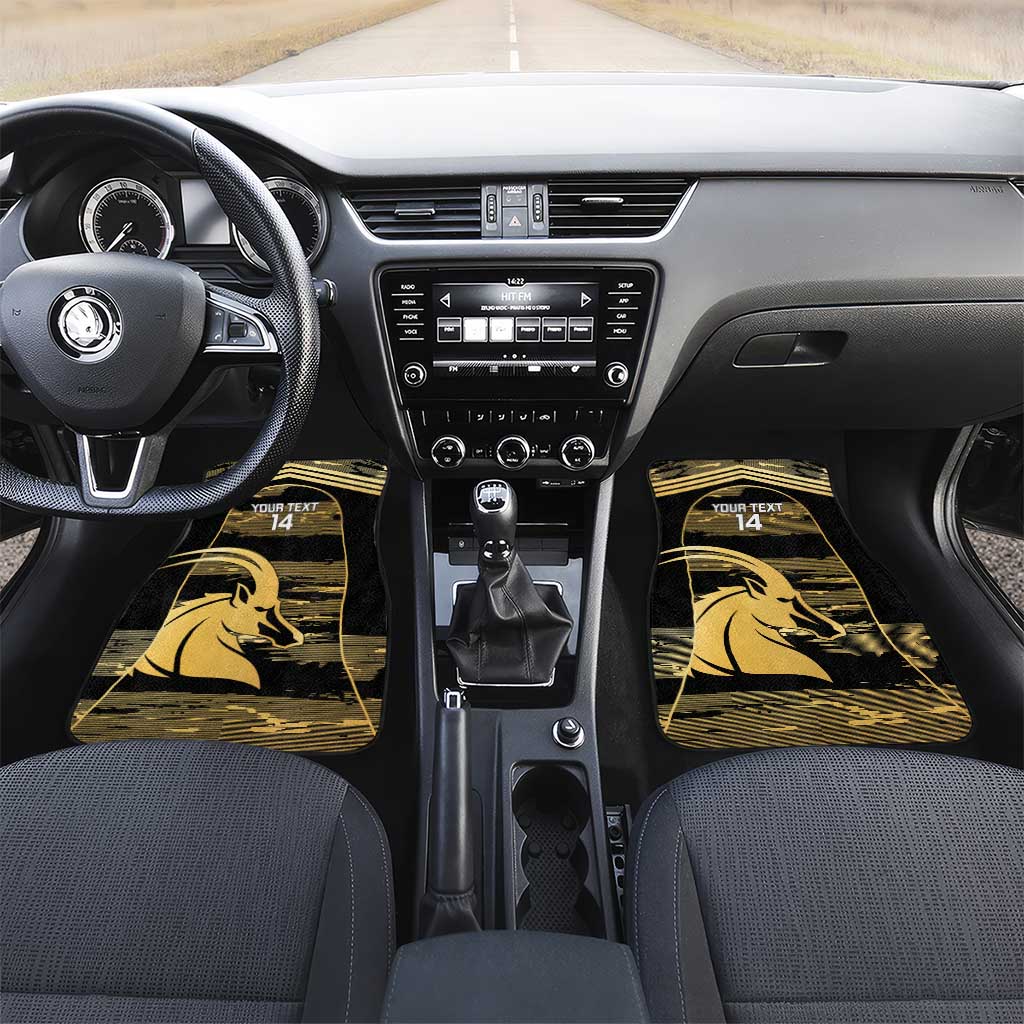 Zimbabwe Rugby Custom Car Mats Come On Sables Gold Black Version - Wonder Print Shop