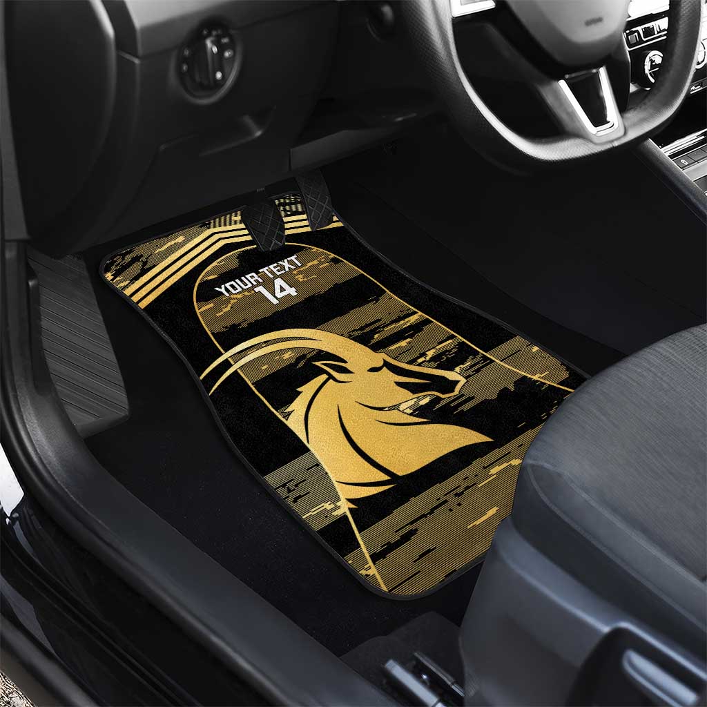Zimbabwe Rugby Custom Car Mats Come On Sables Gold Black Version - Wonder Print Shop