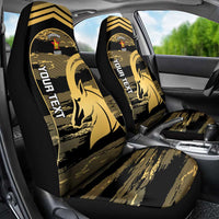 Zimbabwe Rugby Custom Car Seat Cover Come On Sables Gold Black Version - Wonder Print Shop