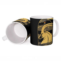 Zimbabwe Rugby Custom Ceramic Mug Come On Sables Gold Black Version - Wonder Print Shop