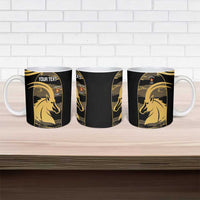 Zimbabwe Rugby Custom Ceramic Mug Come On Sables Gold Black Version - Wonder Print Shop