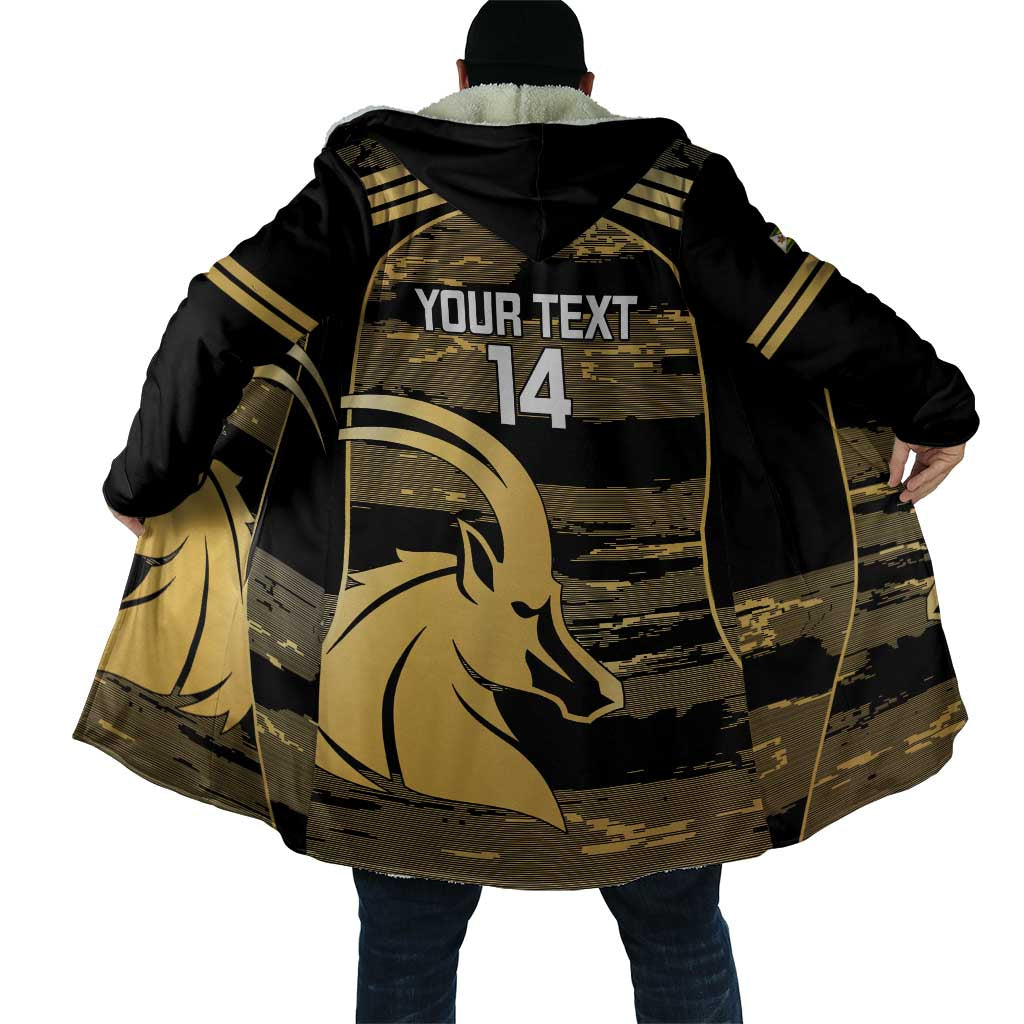 Zimbabwe Rugby Custom Cloak Come On Sables Gold Black Version - Wonder Print Shop