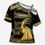 Zimbabwe Rugby Custom Cross Shoulder Shirt Come On Sables Gold Black Version - Wonder Print Shop