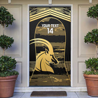 Zimbabwe Rugby Custom Door Cover Come On Sables Gold Black Version - Wonder Print Shop