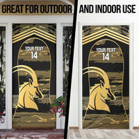Zimbabwe Rugby Custom Door Cover Come On Sables Gold Black Version - Wonder Print Shop