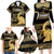 Zimbabwe Rugby Custom Family Matching Long Sleeve Bodycon Dress and Hawaiian Shirt Come On Sables Gold Black Version - Wonder Print Shop