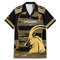 Zimbabwe Rugby Custom Family Matching Mermaid Dress and Hawaiian Shirt Come On Sables Gold Black Version - Wonder Print Shop