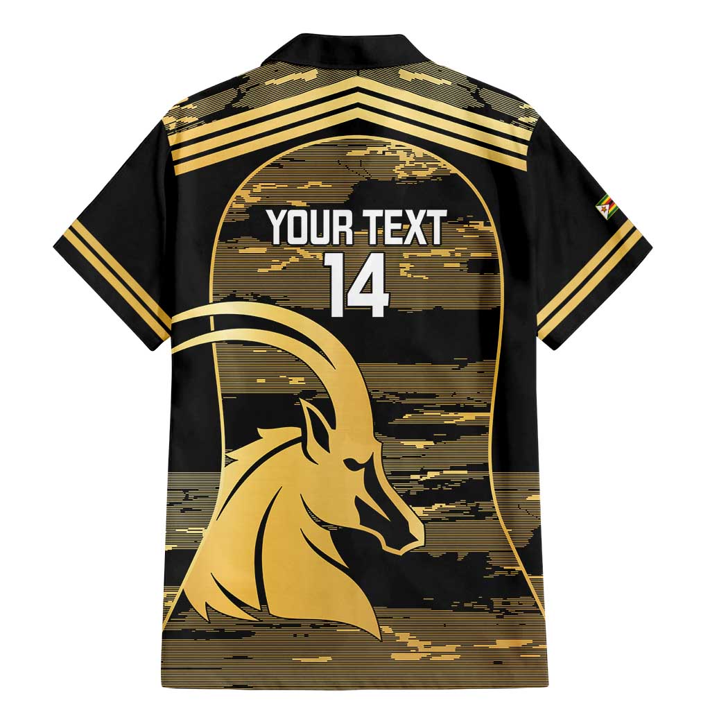 Zimbabwe Rugby Custom Family Matching Mermaid Dress and Hawaiian Shirt Come On Sables Gold Black Version - Wonder Print Shop