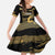 Zimbabwe Rugby Custom Family Matching Puletasi and Hawaiian Shirt Come On Sables Gold Black Version - Wonder Print Shop