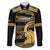 Zimbabwe Rugby Custom Family Matching Puletasi and Hawaiian Shirt Come On Sables Gold Black Version - Wonder Print Shop