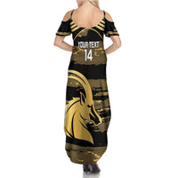 Zimbabwe Rugby Custom Family Matching Summer Maxi Dress and Hawaiian Shirt Come On Sables Gold Black Version - Wonder Print Shop